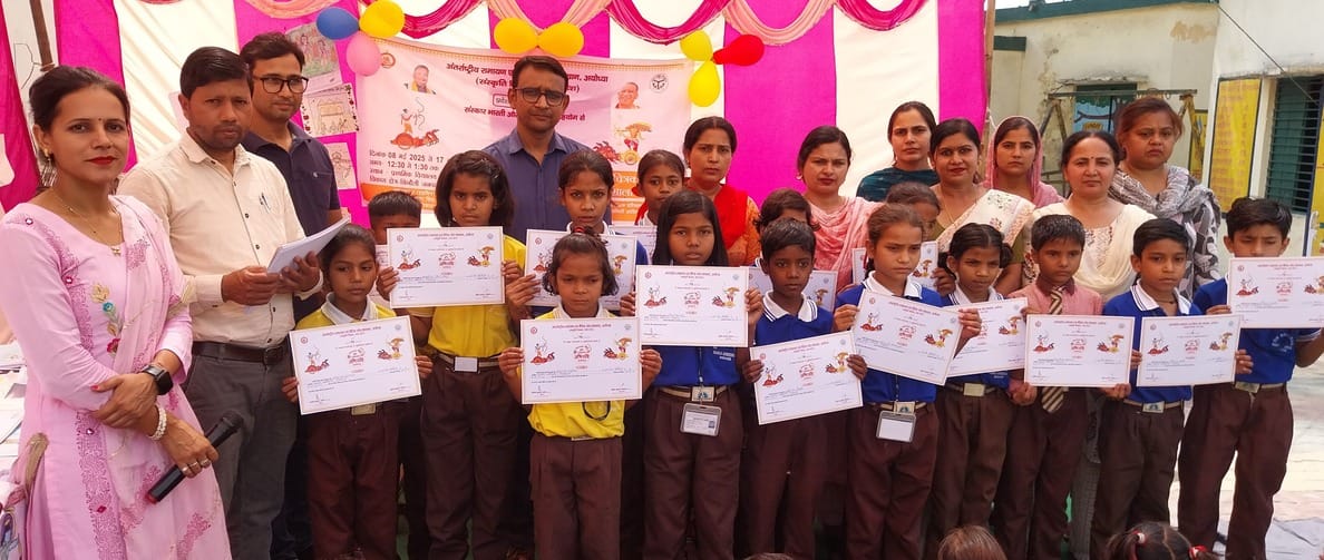 Children organised an exhibition of Ramayana paintings
