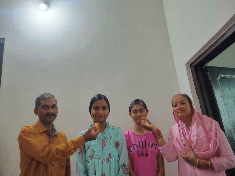 Instead of a private school, the father got his daughters educated in his own government school; both were in merit