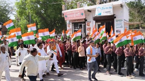 Tiranga Yatra taken out in village Sangwadi on the success of Operation Sindoor