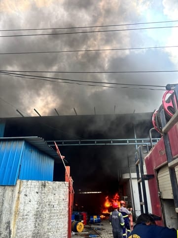 Fire broke out in chemical factory in Kharkhoda