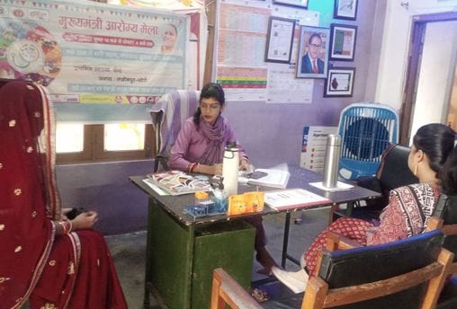 There is no arrangement for water for the patients in this scorching heat