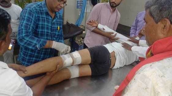 A young man injured in celebratory firing
