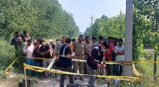 The body of the rape accused was found on the track of the drain