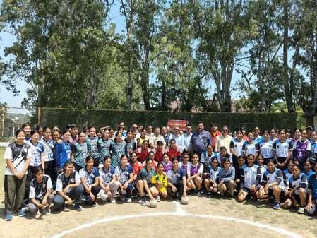 Kinnaur's women's team participated in the handball competition for the first time