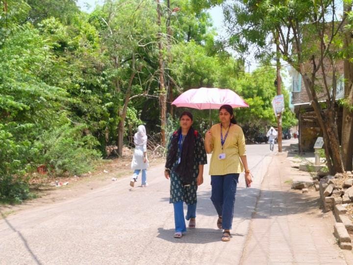 The temperature again reached 46.2 degrees, heatwave blew at a speed of 24 kmph