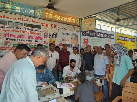 Free health check-up camp organized on Vice President's birthday