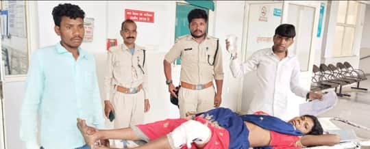 घायल महिला