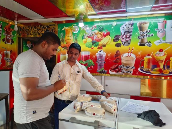 Samples of seasonal juice and mango shake were taken