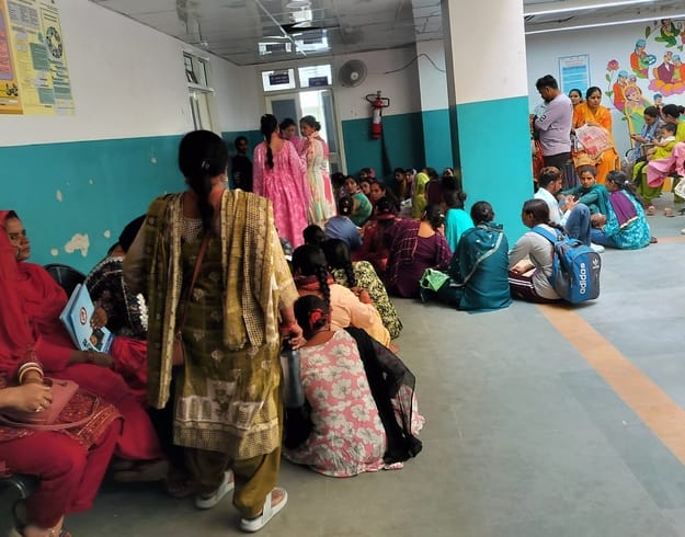 Mother-child hospital: Chairs are falling short for patients to sit