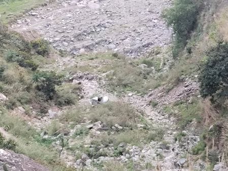 Car crashes near Shakailad, driver injured