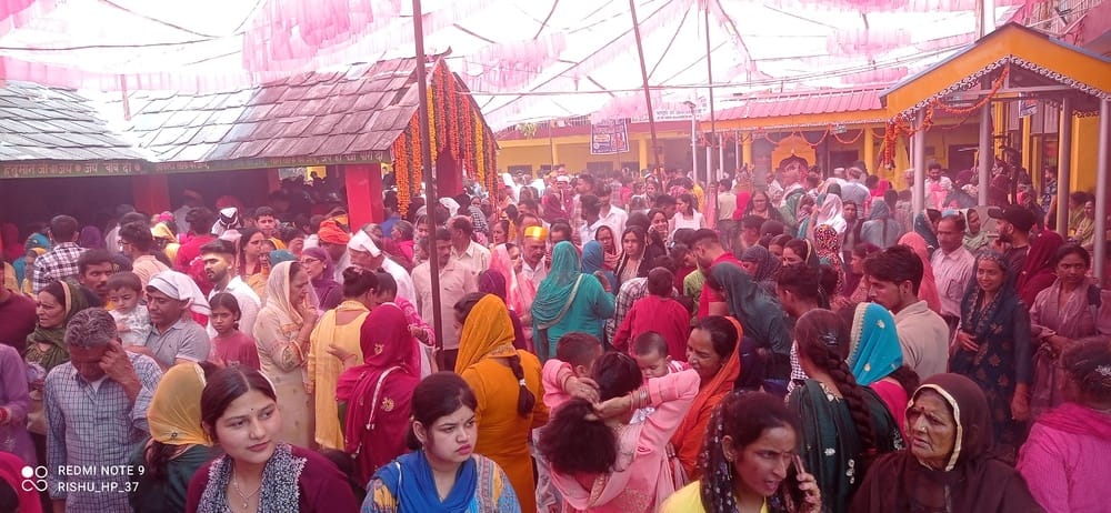 There was a huge crowd of devotees at Jaharveer Gugga temple