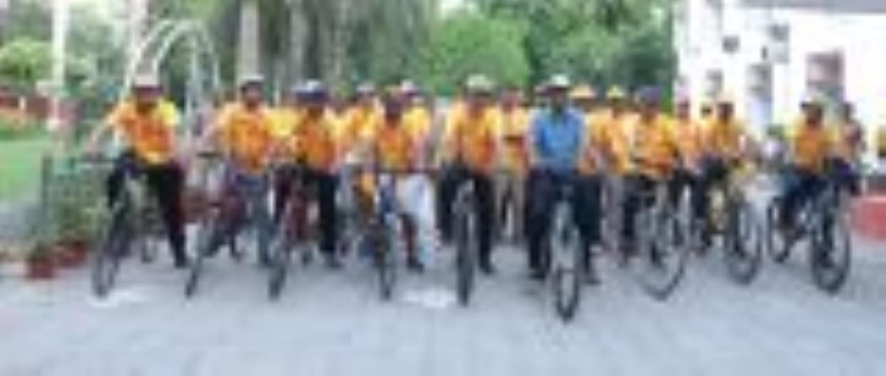 A bicycle marathon was organized by the Central Goods and Services Tax Commissionerate