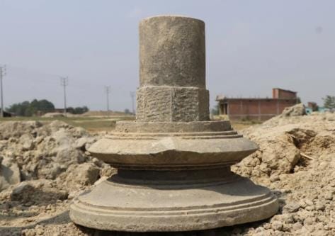 Medieval Shivalinga with Argha found in Niglihawa
