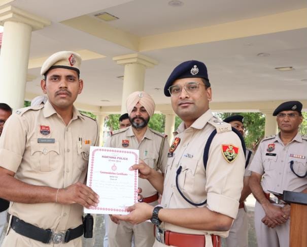 Police personnel doing commendable work were honored in the general parade