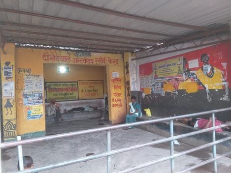 There is no facility for passengers in the bus stand of the district headquarters