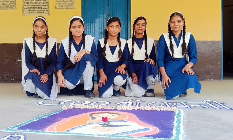 Rangoli competition held on the birth anniversary of Ahilyabai Holkar