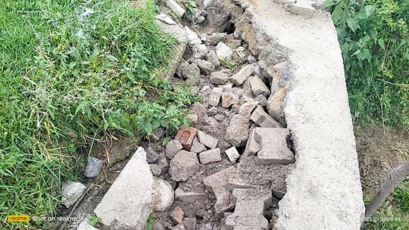 The internal roads of the district headquarters are in bad condition