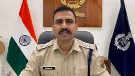 घटना की जानकारी देते एसपी देवेंद्र सिंह राजावत
