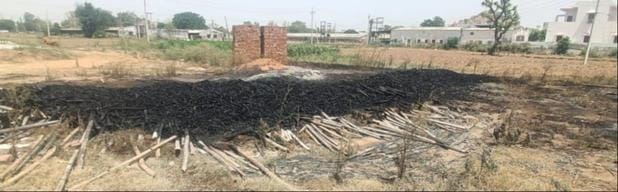 Fire in bamboo in village Mitrapura, loss estimated at Rs 2 lakh