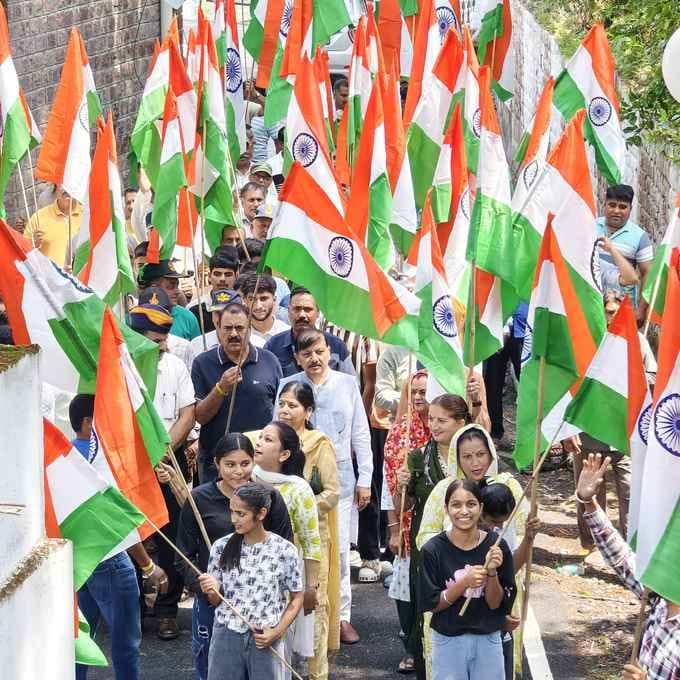 Celebration of the success of Operation Sindoor Tiranga Yatra taken out