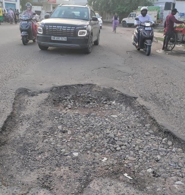 Sector-16 roads have not been repaired for five years