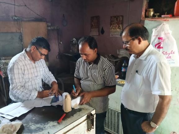 Raid on suspicion of adulteration, nine samples of ice cream taken