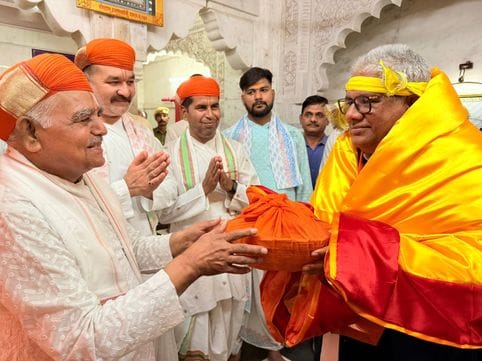Rajsamand News: Union Minister Bhupendra Yadav visited Lord Shrinath