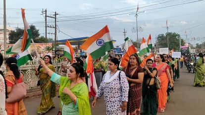 Bharat Bhakti Yatra was taken out under the leadership of Matri Shakti Mahila Coordination