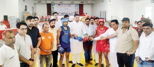 Simran of Jind won the gold medal in the 65 kg senior category Wushu competition