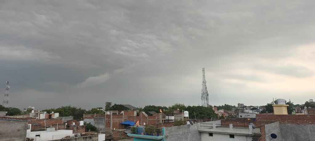 After the morning storm, there was humid heat in the afternoon