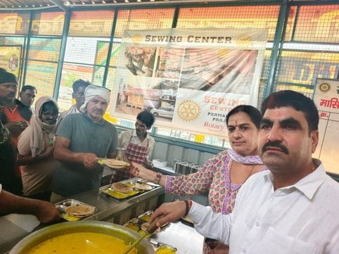 Provided food to needy people