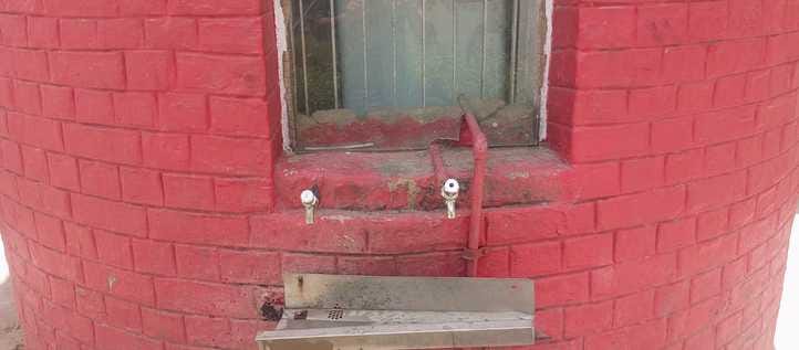 Water cooler installed in main post office, no electricity connection