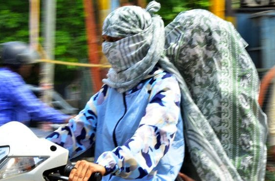 Hot air and heat waves troubled people