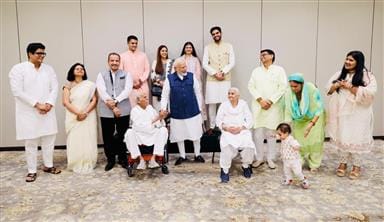 Former minister Dhankhar met PM Modi along with his family.