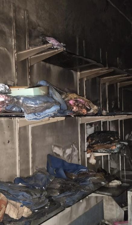 Fire broke out in a clothes shop due to short circuit
