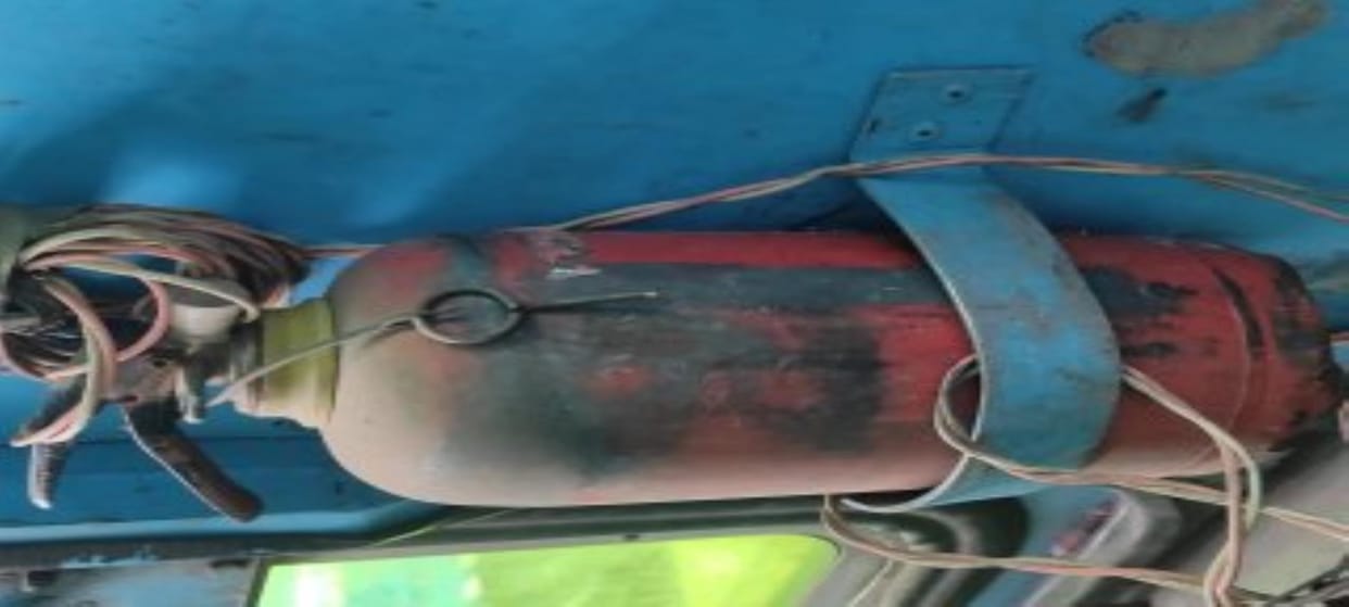 Lack of safety equipment in roadways buses poses a threat to passengers' lives; most buses are missing seat belts and fire extinguishers are left damaged.