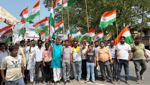 The spirit of patriotism was seen in the Tiranga Yatra
