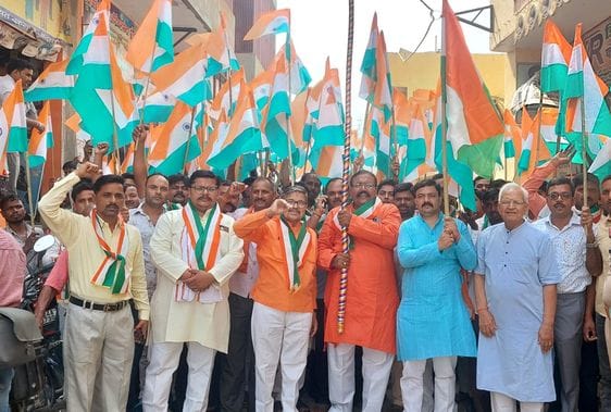 Bharat Mata's cheers echoed in the Tiranga Yatra