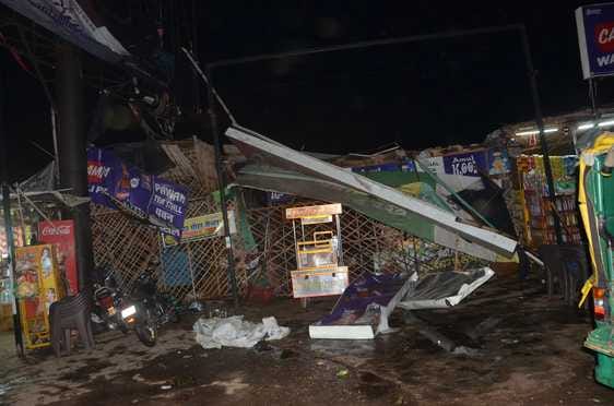 Two people including a doctor died, eight were injured, many trees and illegal unipoles fell