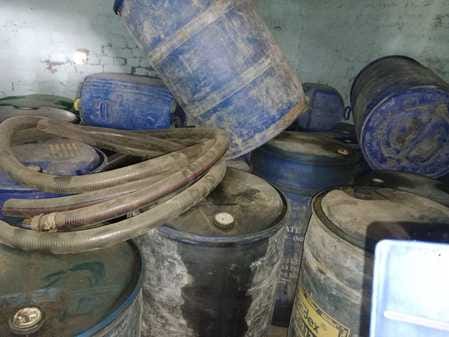 Oil was being stolen from tankers and stored illegally