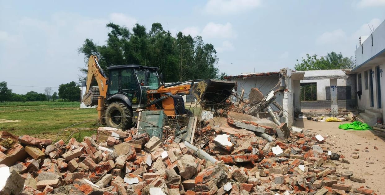 Madrasa running on barn land demolished