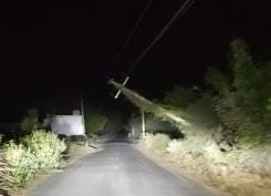 Due to strong storm, 35 electricity poles broke and 4 transformers fell down