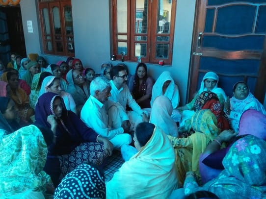 Parmar met the family of the martyr