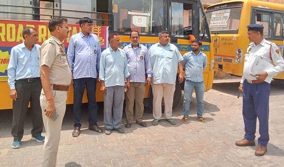 Traffic police launched campaign against school buses