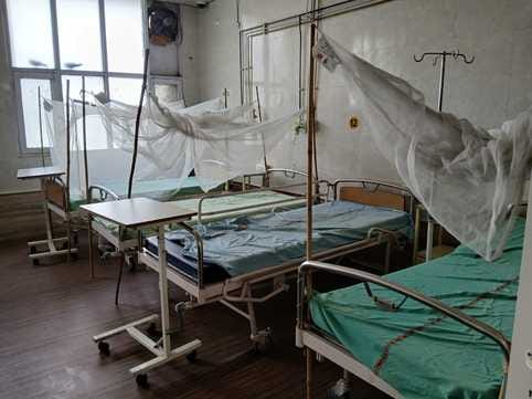 A five-bed dengue ward was set up in the civil hospital