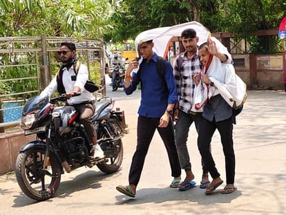 delhi ncr weather today Red alert in Faridabad temperature crosses 44 degree Celsius due to heatwave