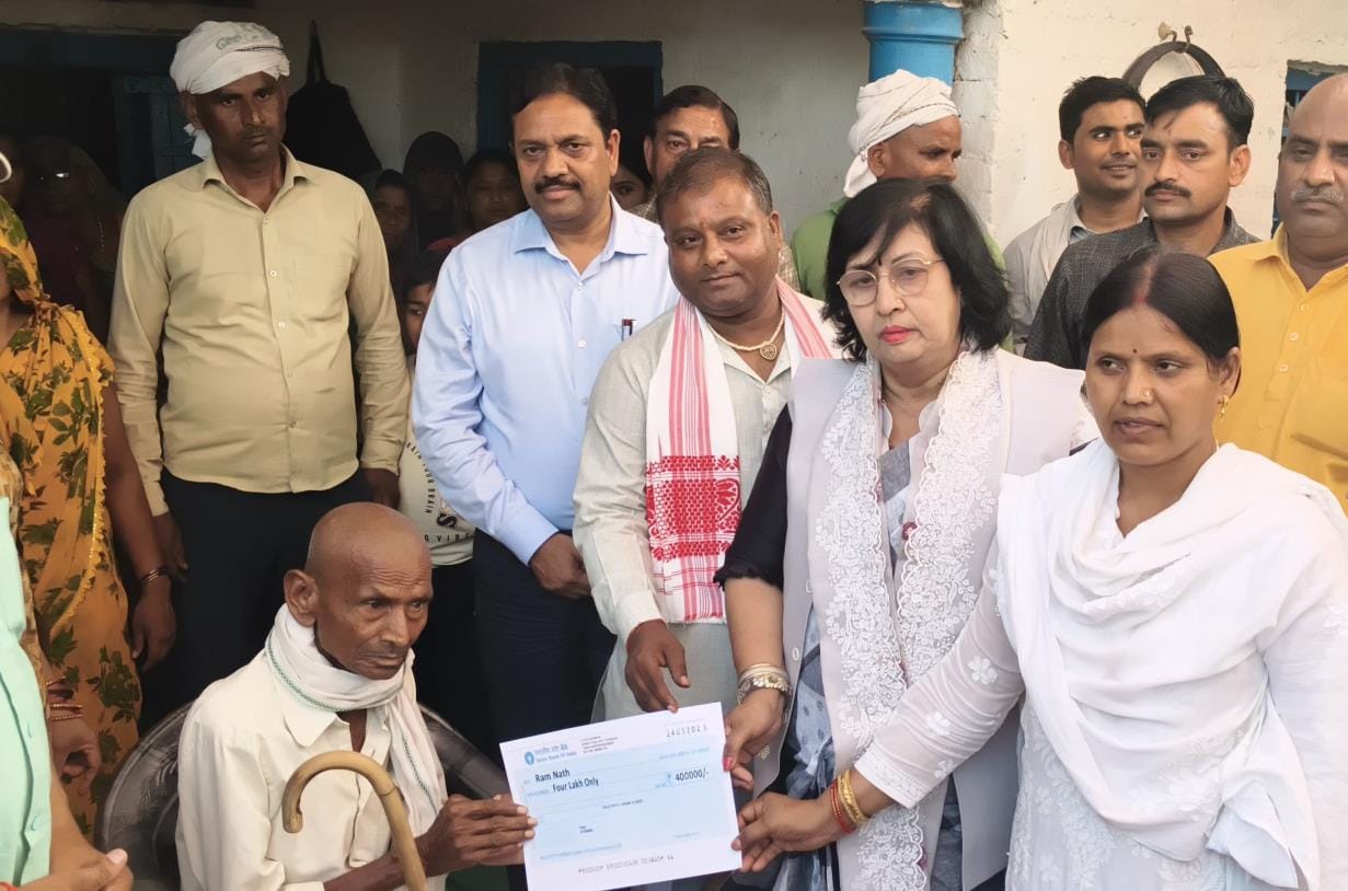 Relief amount given to 46 families affected by natural calamity