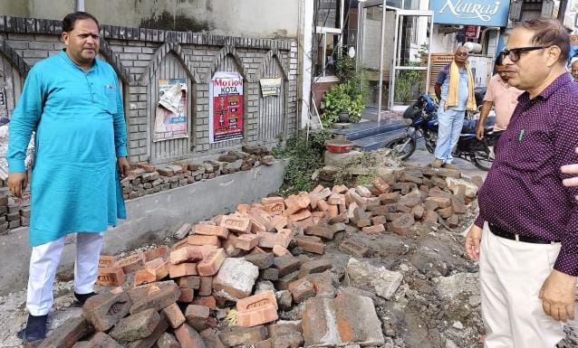 Old bricks are being used to make new drains