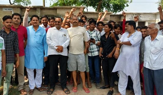 Angry villagers protested due to lack of electricity