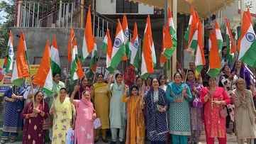 Tiranga Yatra taken out on the success of Operation Sindoor in Bhoranj, Bharedi